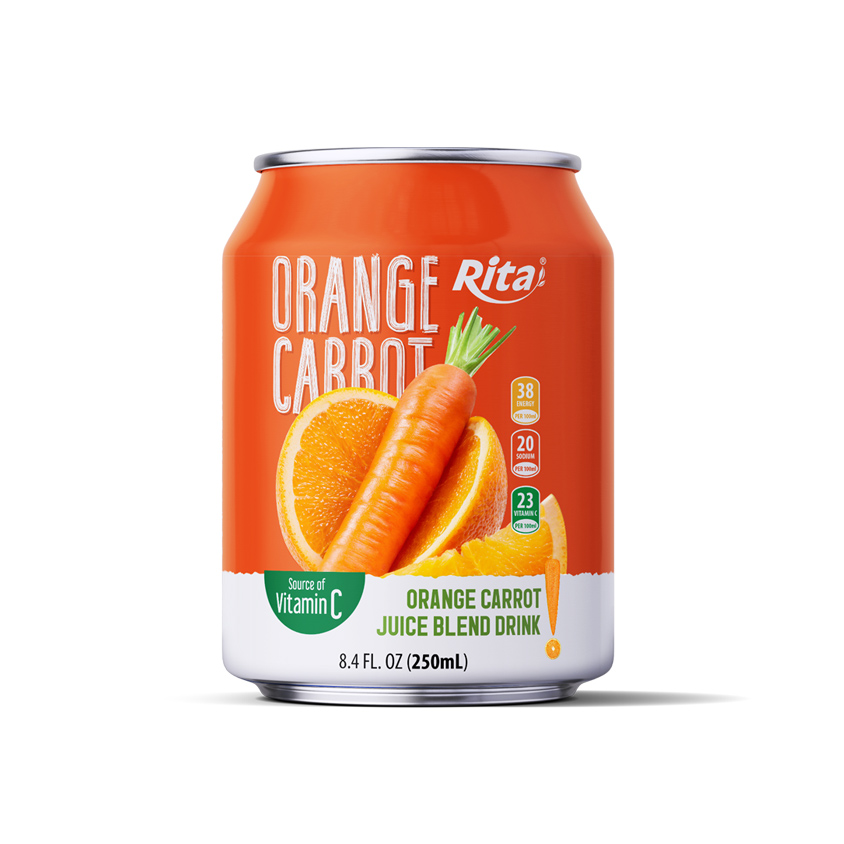 Rita Orange Carrot Juice Tasty Refreshment 250ml Short Can